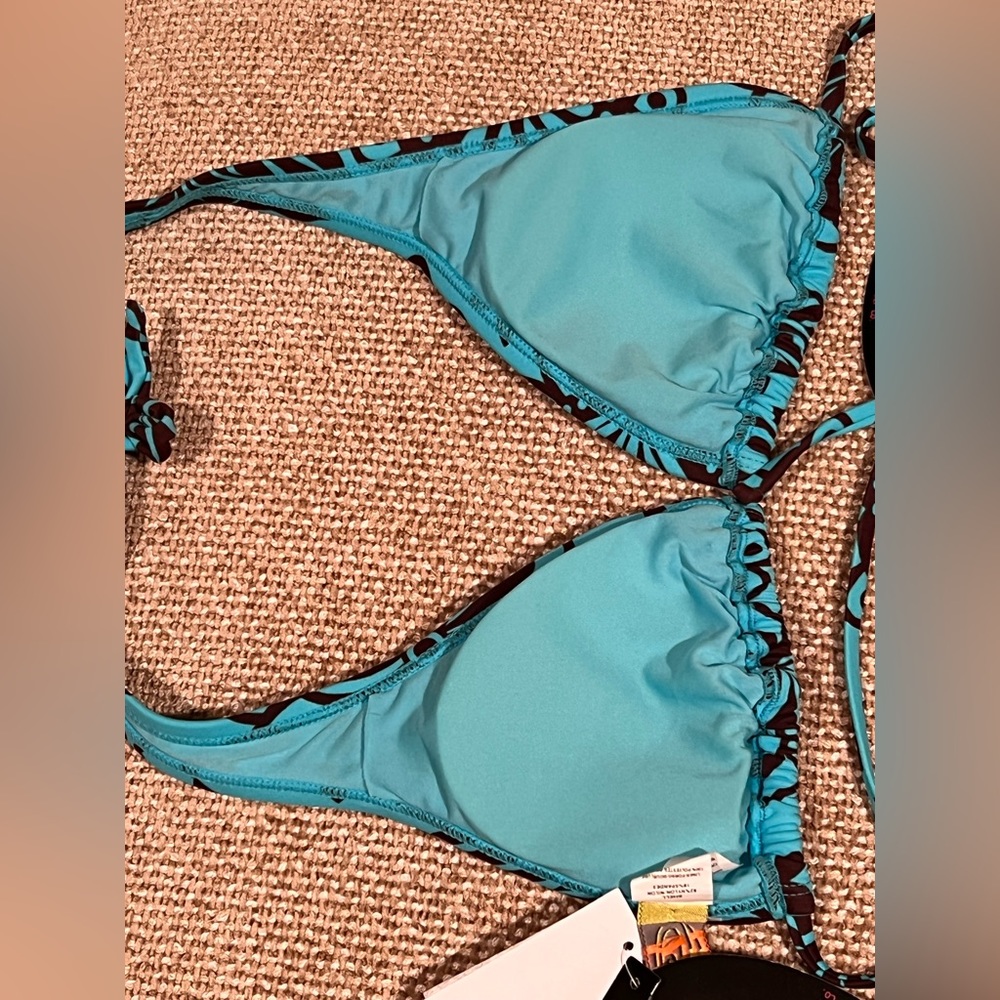 🆕 👙HOST PICK👙99Degrees turquoise/brown bikini set -M - Picture 7 of 7